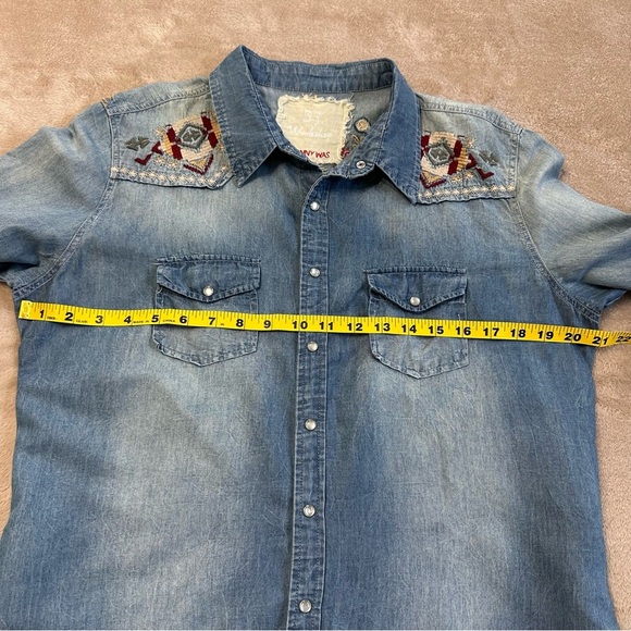 Johnny Was 3J Workshop Embroidered Denim Dress - Picture 11 of 13